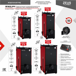 Котел на угле полуавтомат ZEUS Turbo 8-10